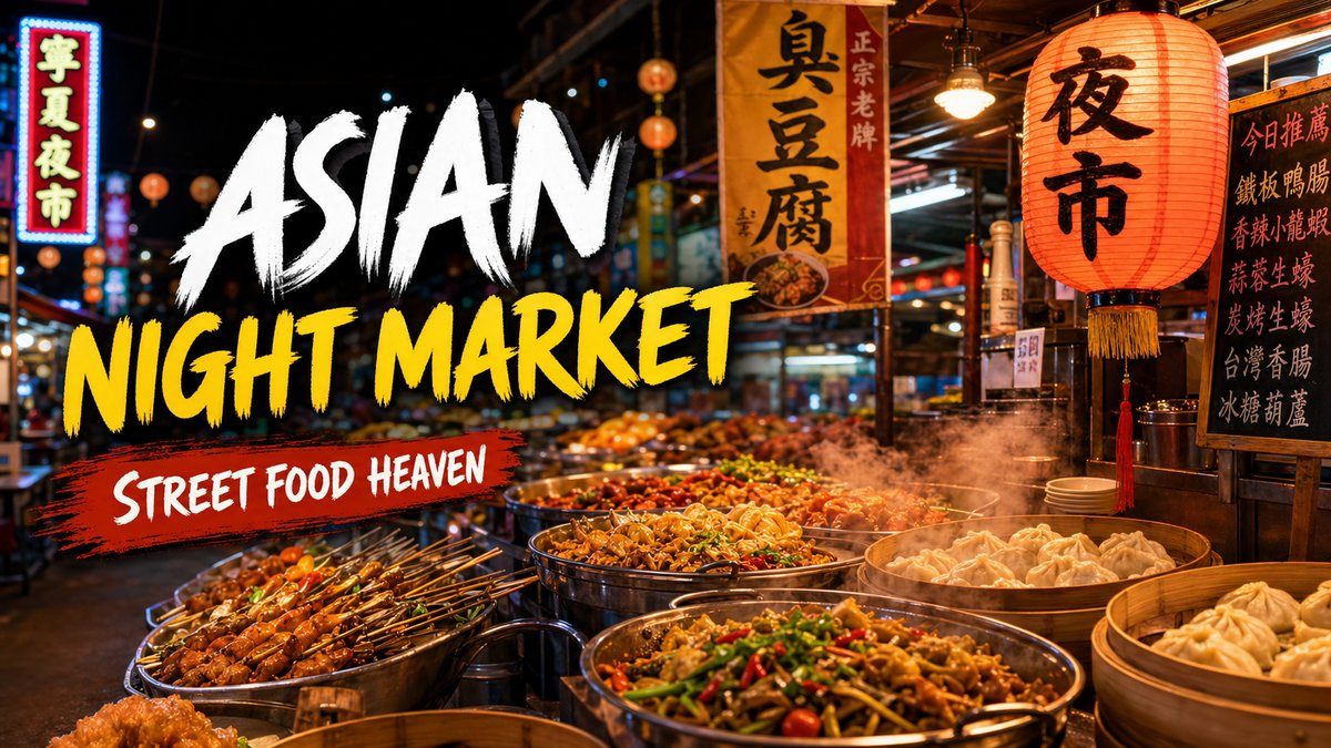 tk网红短视频vlog-夜市美食视频